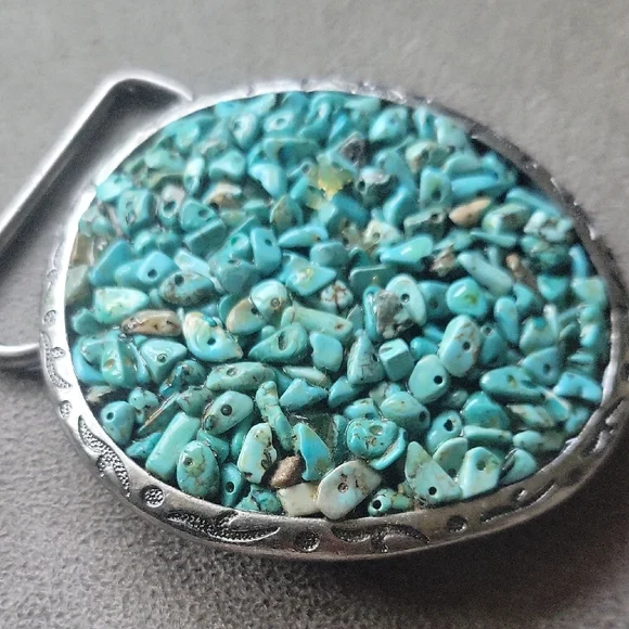Turquoise Stone Belt Buckle - Picture 3 of 3
